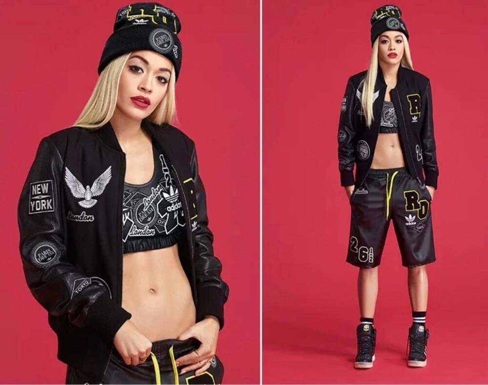Adidas Originals Rita Ora Black Leather BANKSHOT women’s sneakers size 9